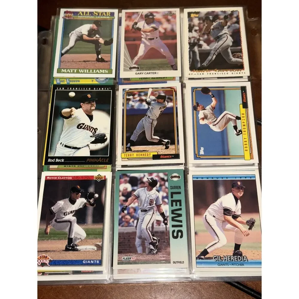 San Francisco Giants Baseball Cards Barry Bonds Gary Carter Will Clark tapp